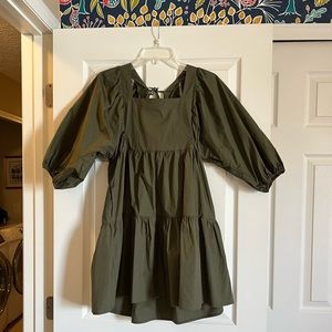 a new day Puff Sleeve Olive Green Dress
Size XS